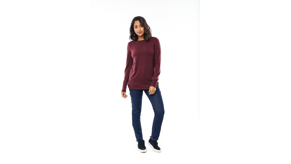 Carve Designs Chelsea Long Sleeve Top - Womens, Merlot, Extra Small, TLWL73-621-XS