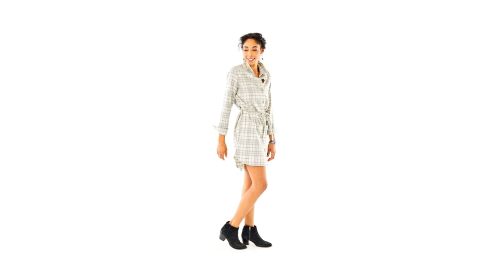 Carve Designs Creston Flannel Dress - Womens, Birch Plaid, Extra Small, DCHF18-175-XS