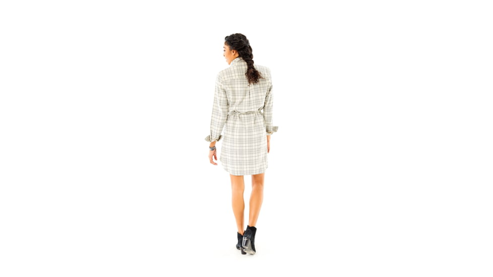 Carve Designs Creston Flannel Dress - Womens, Birch Plaid, Extra Small, DCHF18-175-XS