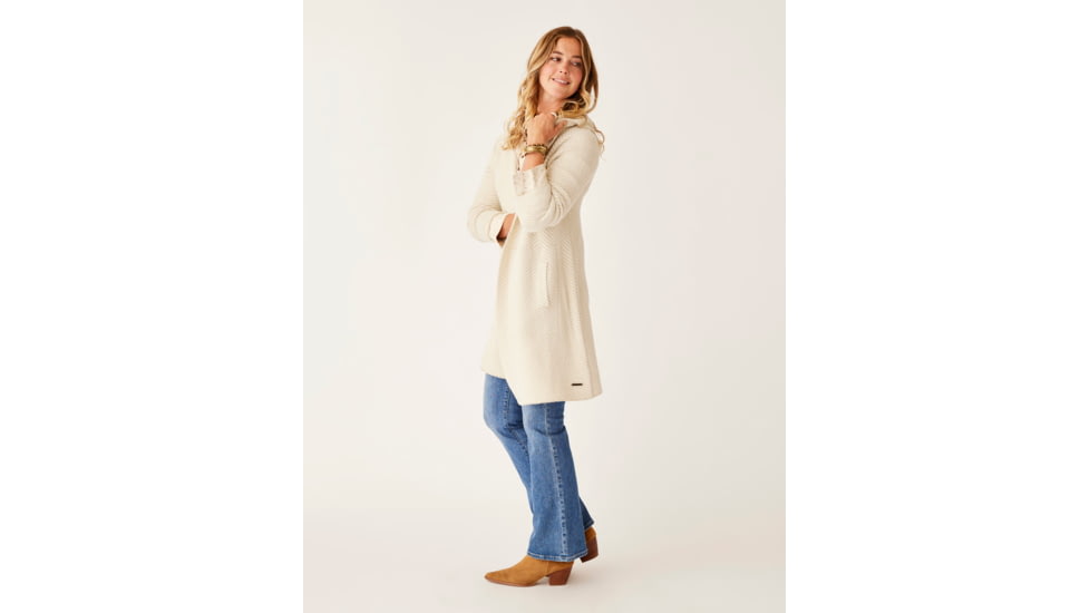 Carve Designs Durango Plush Cardigan - Womens, Cement Herringbone, Large, SWDS40-090-LG