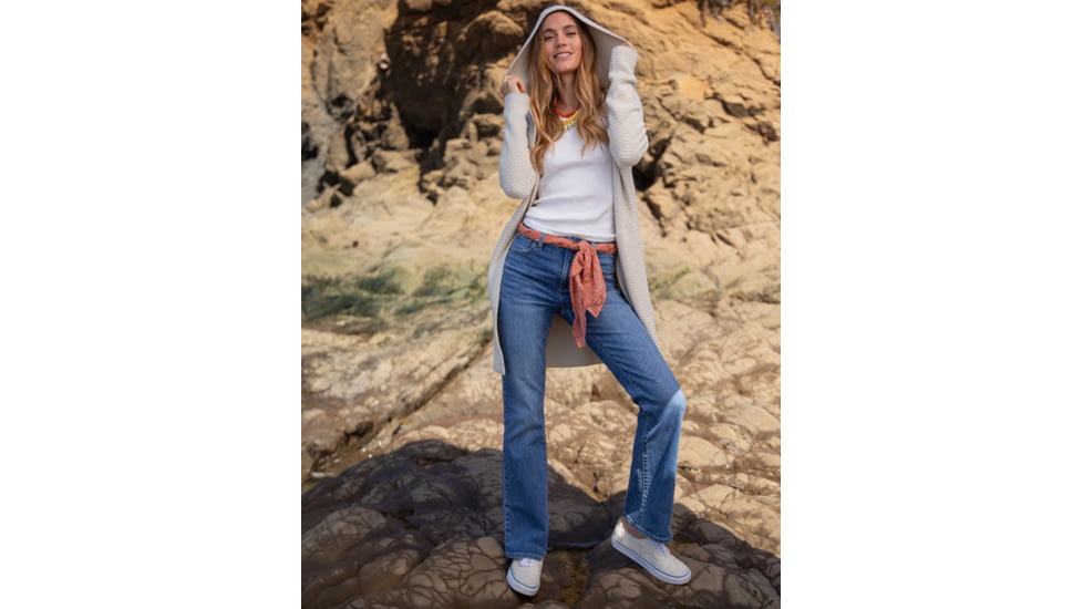Carve Designs Durango Plush Cardigan - Womens, Cement Herringbone, Large, SWDS40-090-LG