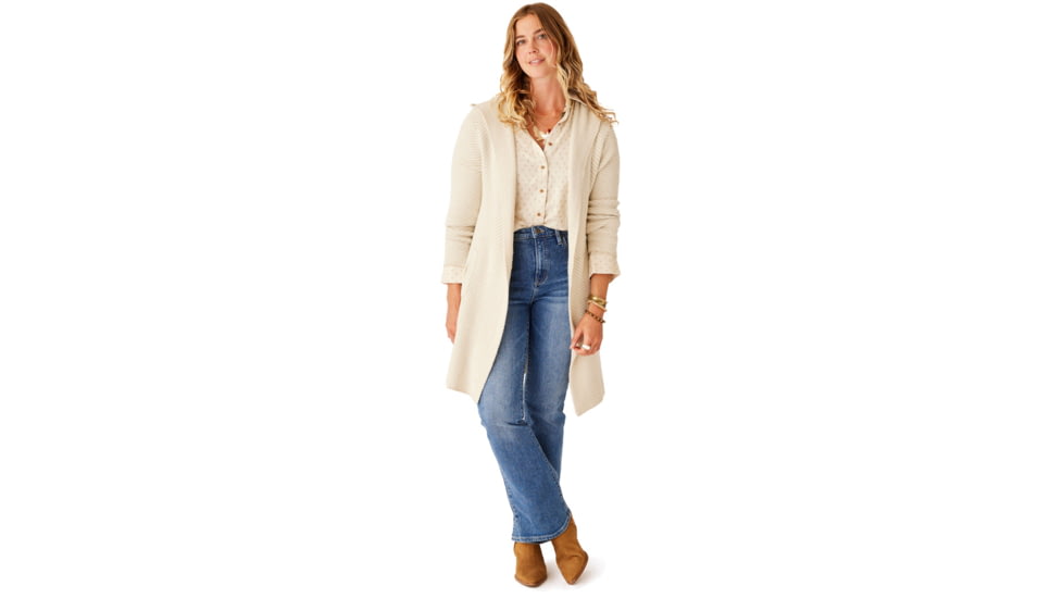 Carve Designs Durango Plush Cardigan - Womens, Cement Herringbone, Large, SWDS40-090-LG