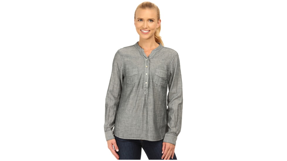 Carve Designs Dylan Chambray Shirt - Womens -Deep Sea Chambray-Large