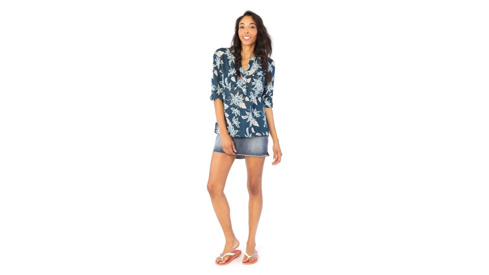 Carve Designs Dylan Gauze Shirt - Womens, Batik Floral, Large, TWDG26-525-LG