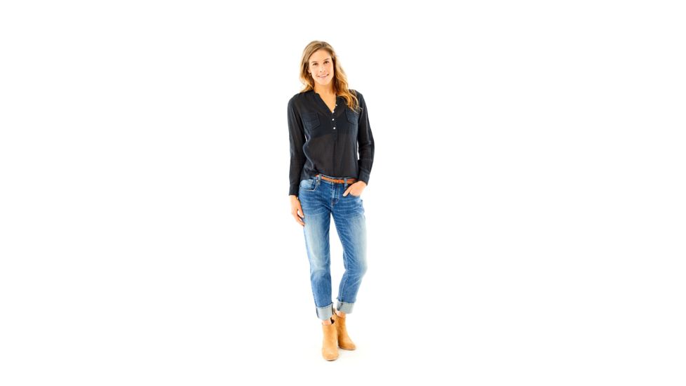 Carve Designs Dylan Gauze Shirt - Womens, Black, Extra Small, TWDG26-001-XS