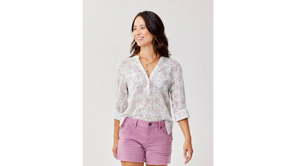 Carve Designs Dylan Gauze Shirt -Womens, Cloud Ditsy, Medium, TWDG26-266-MD