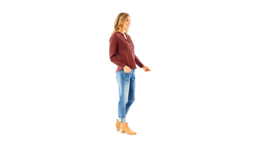 Carve Designs Dylan Gauze Shirt - Womens, Merlot, Extra Small, TWDG26-621-XS