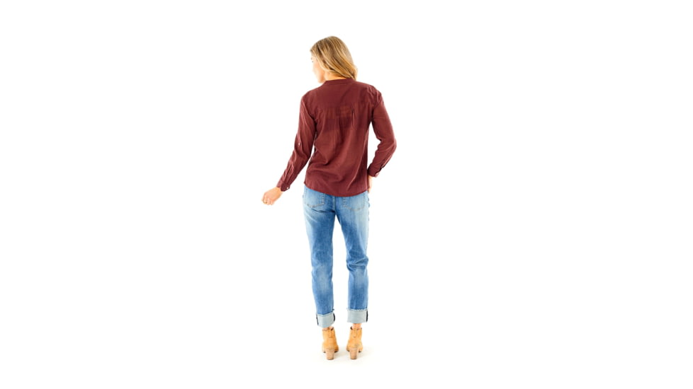 Carve Designs Dylan Gauze Shirt - Womens, Merlot, Extra Small, TWDG26-621-XS
