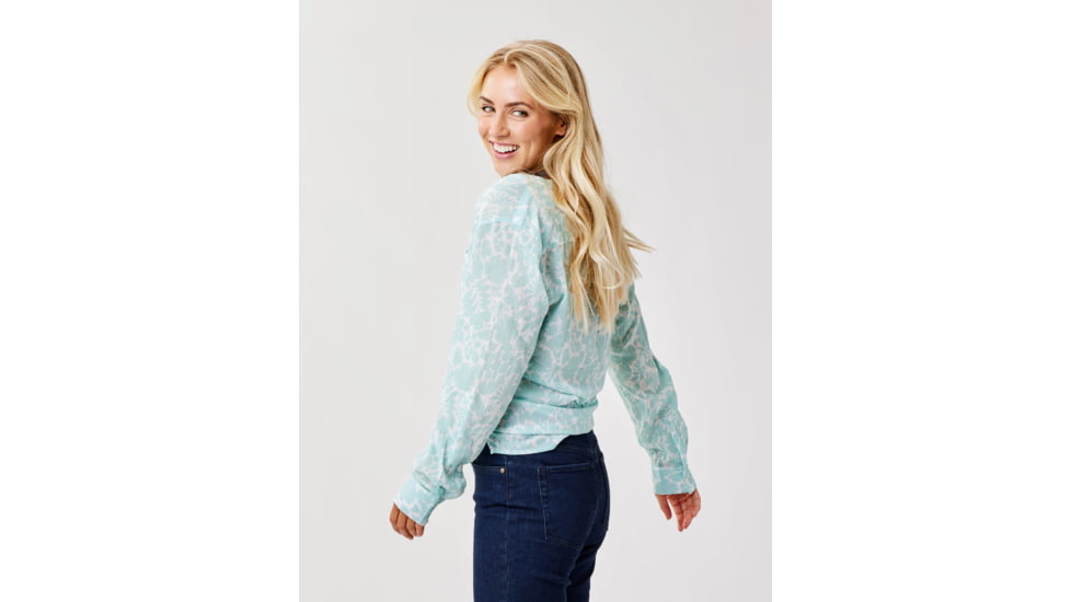 Carve Designs Dylan Gauze Shirt -Womens, Sea Glass Felicity, Medium, TWDG26-314-MD