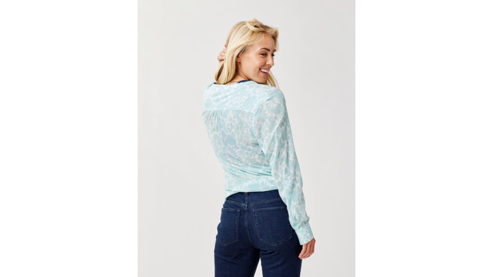 Carve Designs Dylan Gauze Shirt -Womens, Sea Glass Felicity, Medium, TWDG26-314-MD
