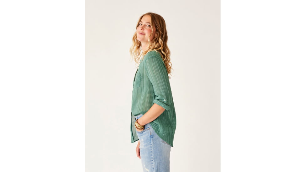 Carve Designs Dylan Gauze Tunic - Womens, Forest Multistripe, Extra Small, TWTC52-339-XS