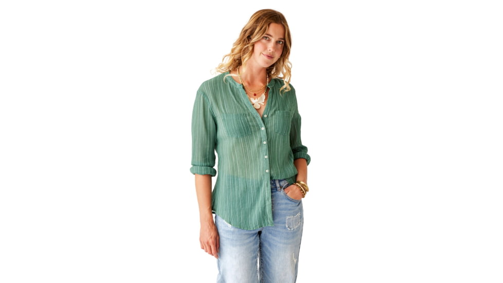 Carve Designs Dylan Gauze Tunic - Womens, Forest Multistripe, Extra Small, TWTC52-339-XS