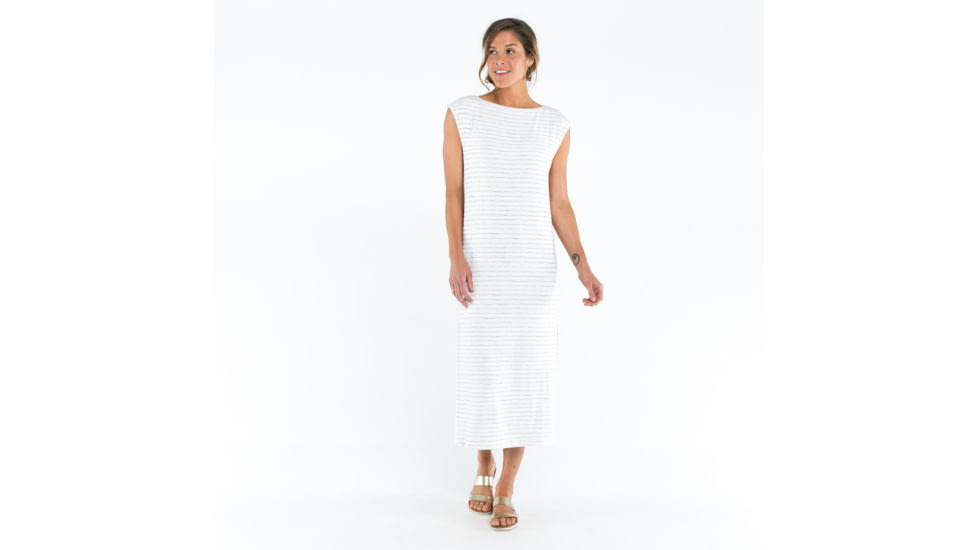 Carve Designs Halstead Dress, Womens, White Water Stripe, XS, DRKN67-132-XS
