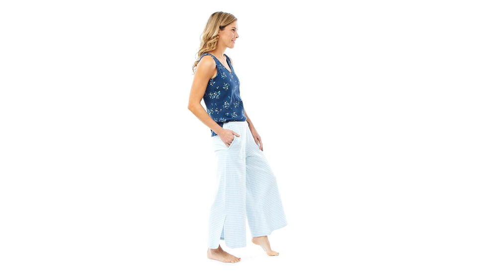 Carve Designs Insley Loose Cropped Pant - Womens, Sky Stripe, Small/Medium, PTLC49-904-SM