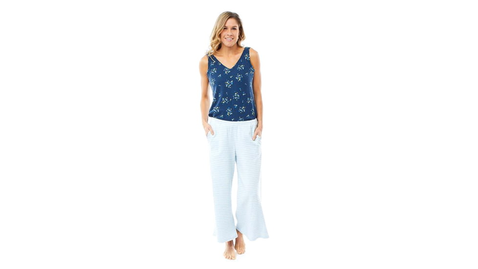 Carve Designs Insley Loose Cropped Pant - Womens, Sky Stripe, Small/Medium, PTLC49-904-SM