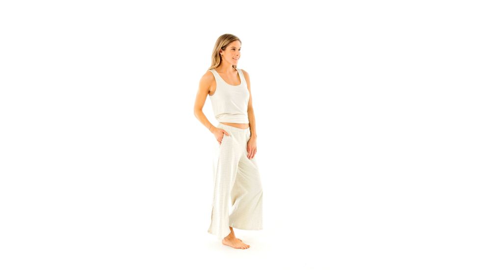 Carve Designs Insley Loose Cropped Pant - Womens, Stone Stripe, Small/Medium, PTLC49-065-SM