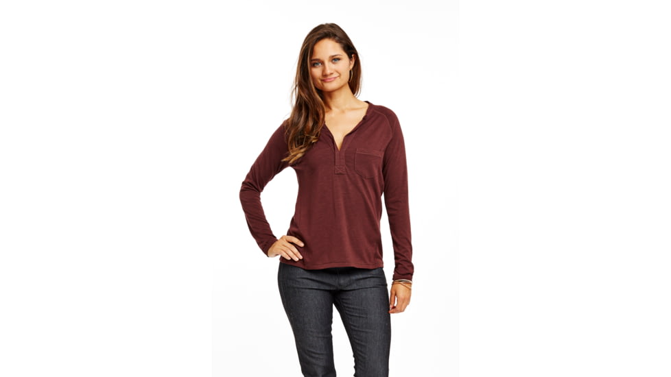 Carve Designs Laguna Henley Shirt - Womens-Spice-Large