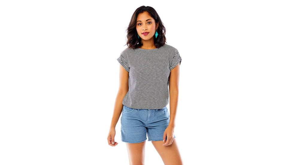 Carve Designs Lola Tee, Womens, Black Stripe, SM, TSCB18-003-SM