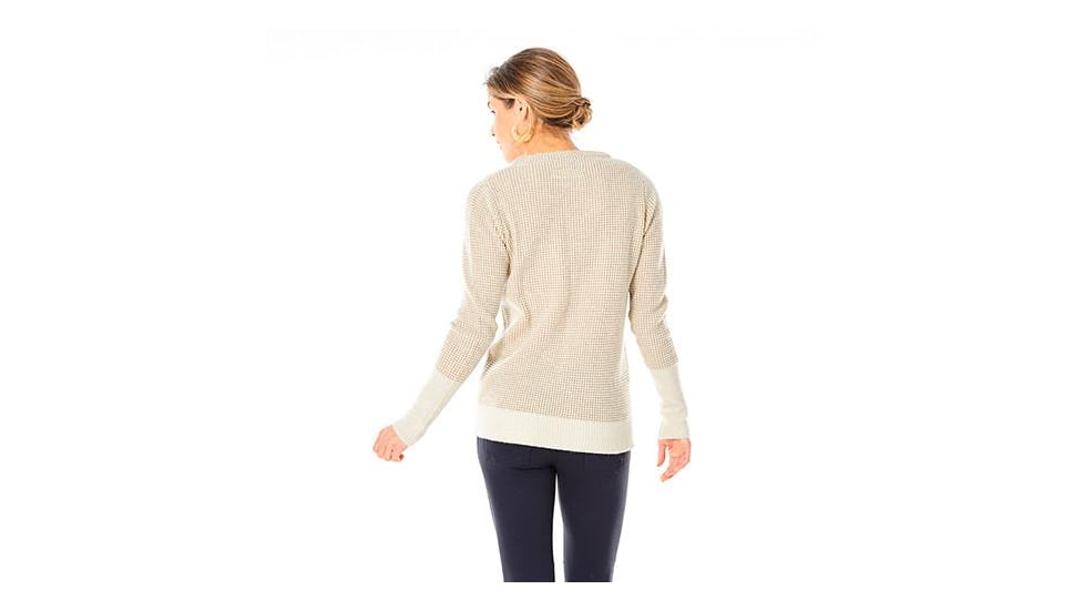 Carve Designs Maxwell V-Neck Sweater - Women's-Camel/Sherpa-Large, SWBT92-795-LG