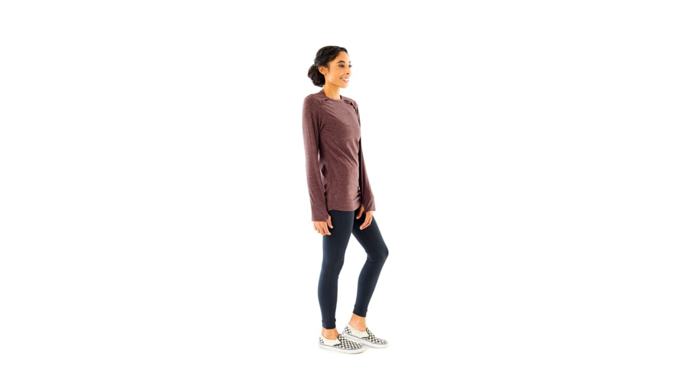 Carve Designs Maywood Long Sleeve Tee - Womens, Merlot, Extra Small, TLNV35-621-XS