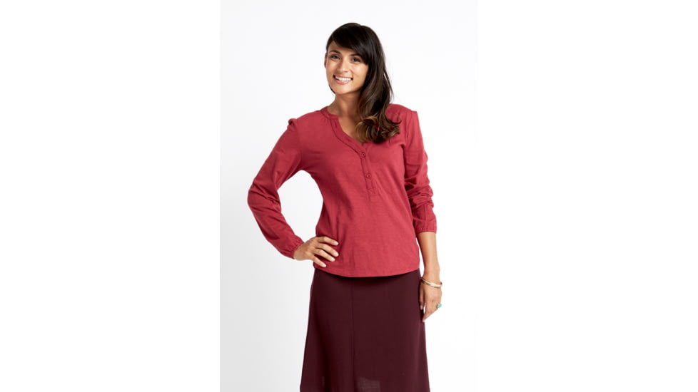 Carve Designs Newport Long Sleeve Shirt - Women's-Pomegranate-X-Small