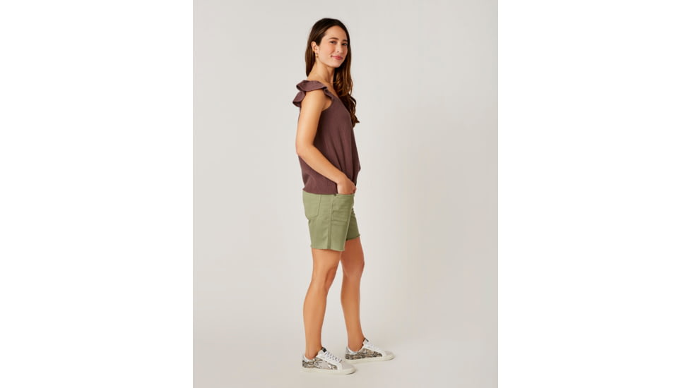 Carve Designs Oahu 6in Twill Short - Womens, Olive, 4, SHOH06-350-04