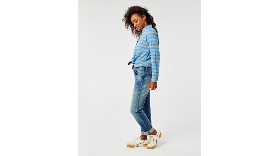Carve Designs Perry Button Down - Womens, Lake Stripe, Small, TWRC55-908-SM