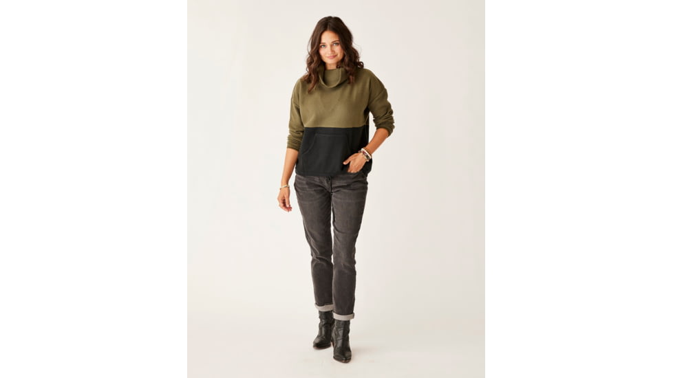 Carve Designs Rowayton Colorblock Cowl - Womens, Fir/Black, Large, FLRC20-392-LG