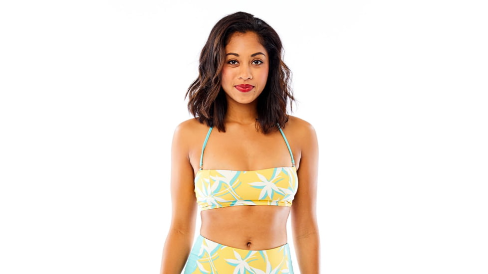 Carve Designs Sabelle Bandeau Top, Womens, Gold Palms, XS, BTBB05-719-XS