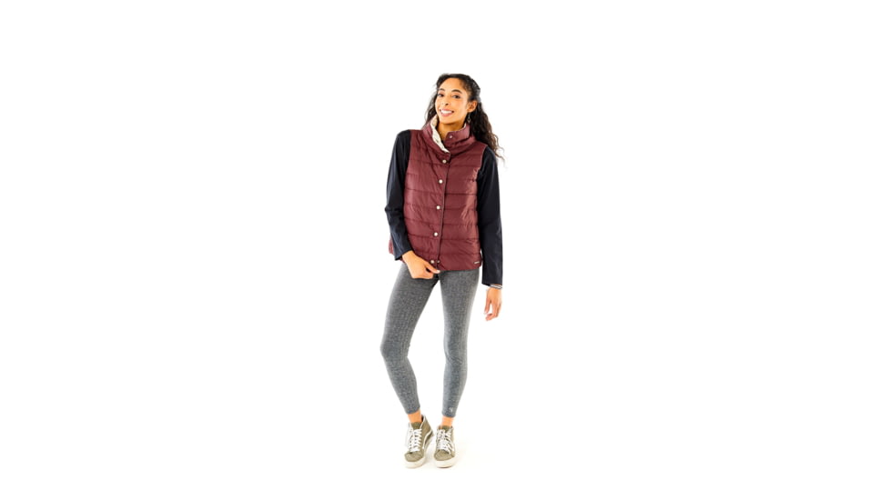 Carve Designs Silverton Reversible Vest - Womens, Merlot/Birch Sol, Extra Small, OWTB77-621-XS