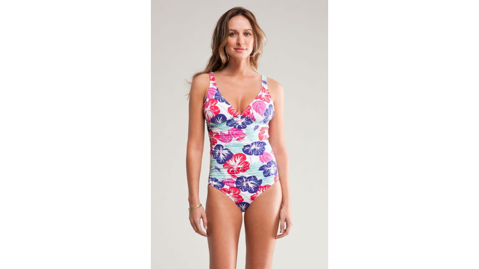 Carve Designs Vista Full Piece - Women's-Small-White Hibiscus