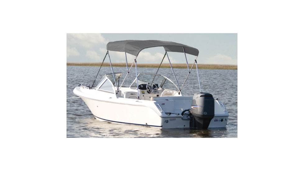 Carver Fully Assembled 3-Bow Round Tube Sunbrella Bimini Complete Top Kit 73 - 78 Widths, Gray, A5475TB-10
