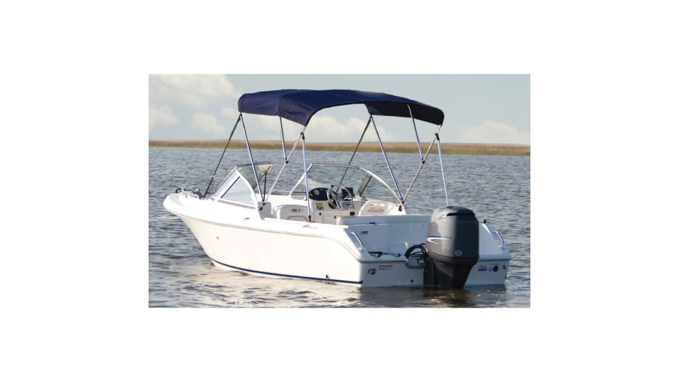Carver Fully Assembled 3-Bow Round Tube Sunbrella Bimini Complete Top Kit 73 - 78 Widths, Navy, A5475TB-5