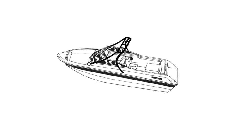 Carver Specialty Cover For V Hull Runabout Boats With Standard Tower 236 Length x 102 Width, 97123P-10