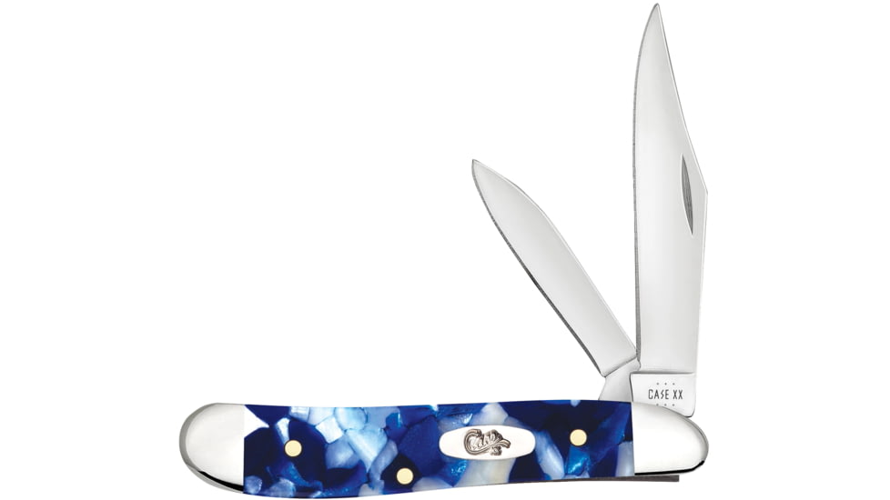 Case Peanut Folding Knife, Tru-Sharp Stainless, Plain, Blue, 50723