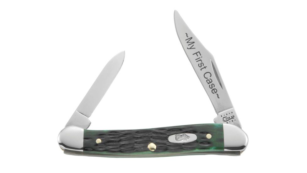Case 62109X SS Mini Copperhead (My First Case)  Clip, Sheepfoot and Pen Blades, Blue Bone Handle, 3 1/4 03265