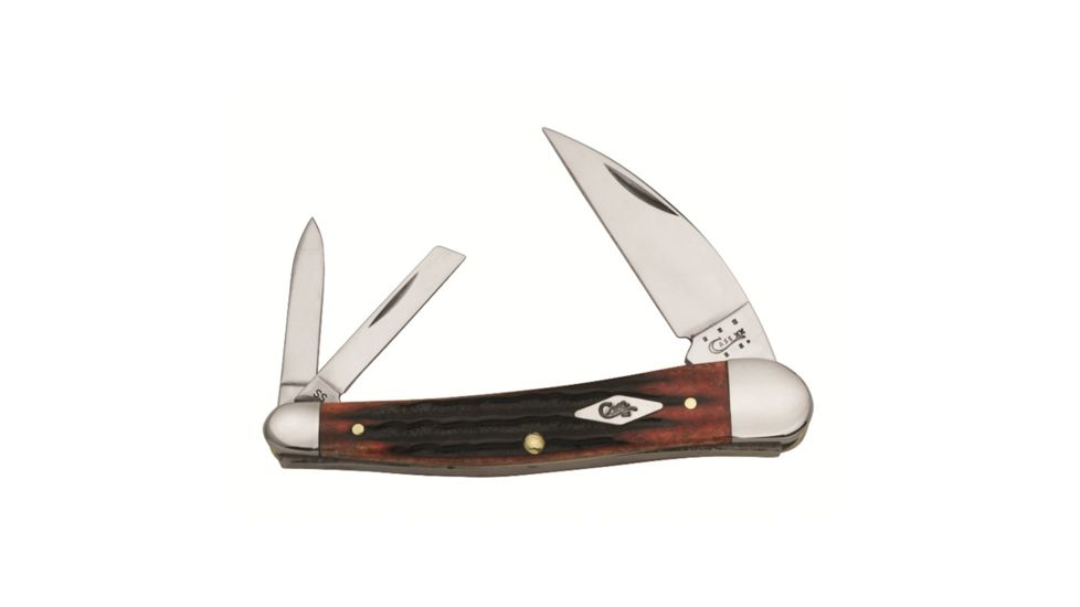 Case 6335WH Crimson Bone Seahorse Whittler Folding Knife,4in closed 51415