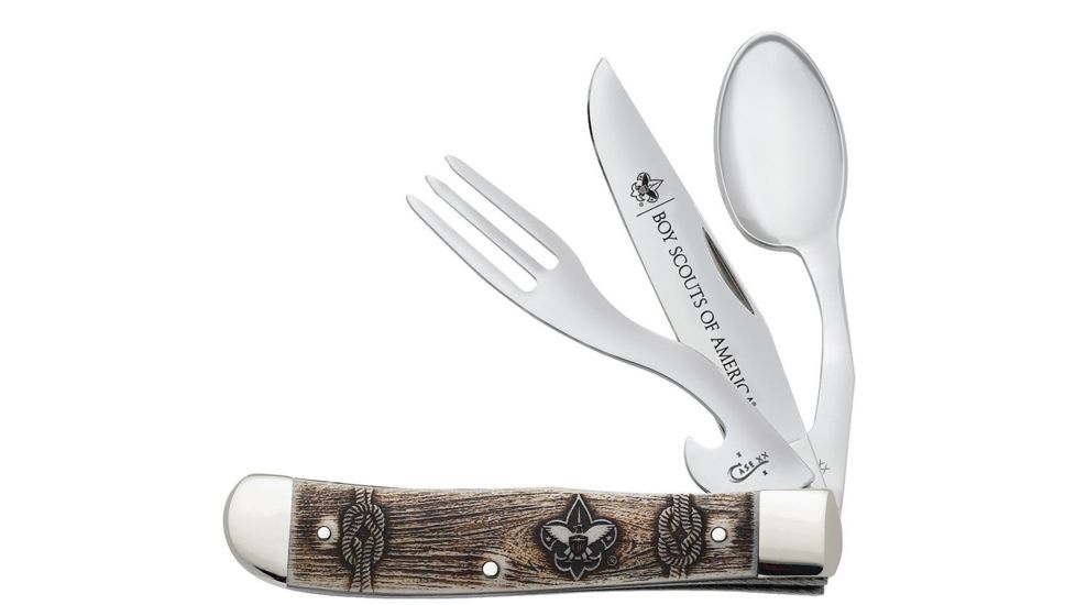 Case BSA - Embellished Smooth Natural Bone Hobo Folding Knife, 18045