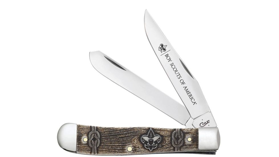 Case BSA - Embellished Smooth Natural Bone Trapper Folding Knife, 18042