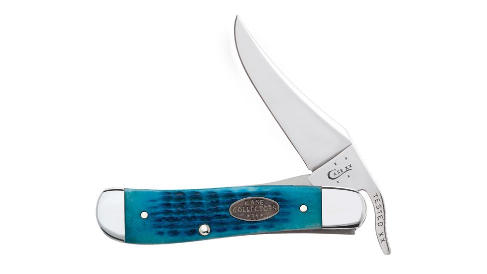 Case Collectors Club-Rogers Corn Cob Jig Caribbean Blue Bone RuSSlock 61953Lc SS With Clip 27607