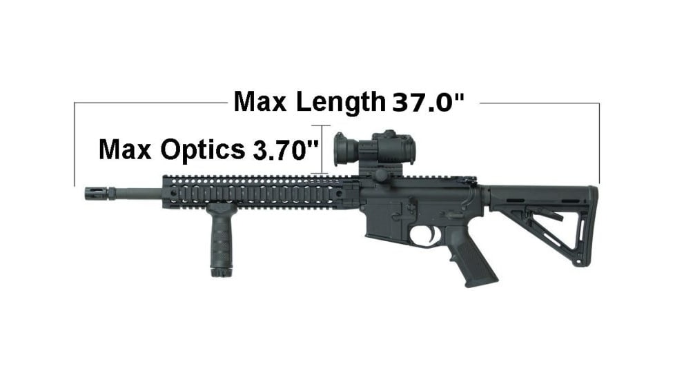 Case Club AR15 Pro Rifle Case, Black, Medium, CC6063HXYWAR15PRO