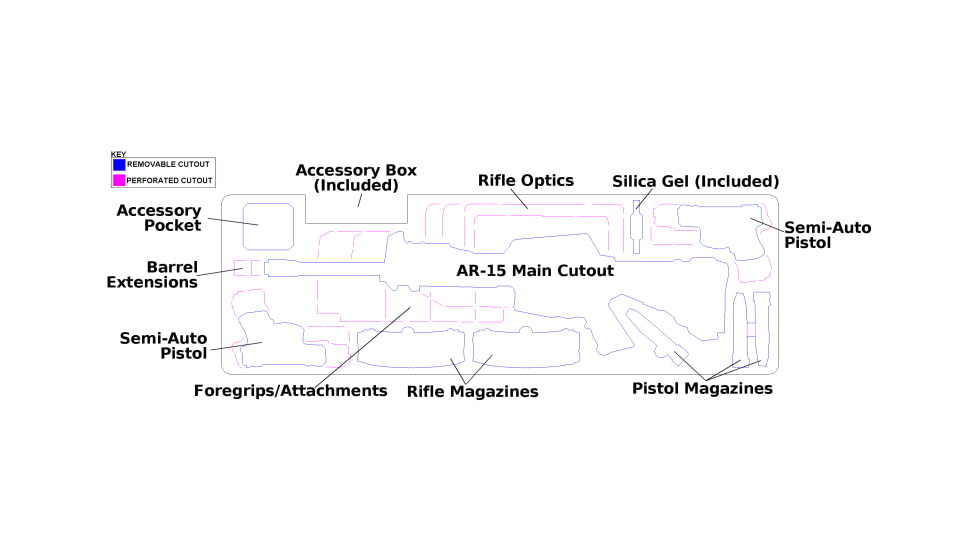 Case Club AR15 Pro Rifle Case, Black, Medium, CC6063HXYWAR15PRO
