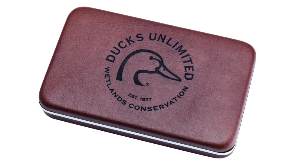 Case Ducks Unlimited Gift Set - Embellished Smooth Natural Bone Trapper Blade, 6254 SS in Jewel Box, 07306