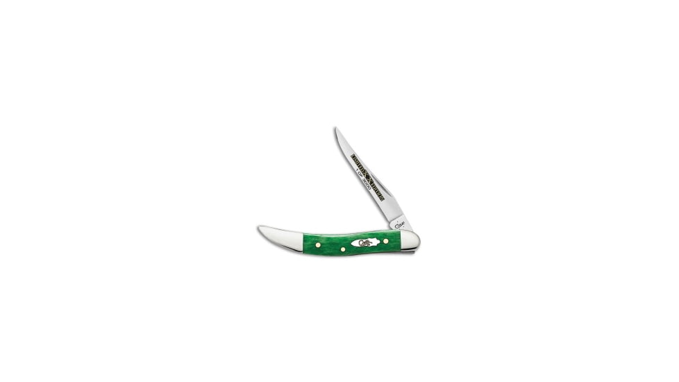 Case Knives Case Limited XX Edition XXXIV Small Texas Toothpick Knife 3&quot; Bright Green Bone, Green, Tru-Sharp, adult, BHQ-74323