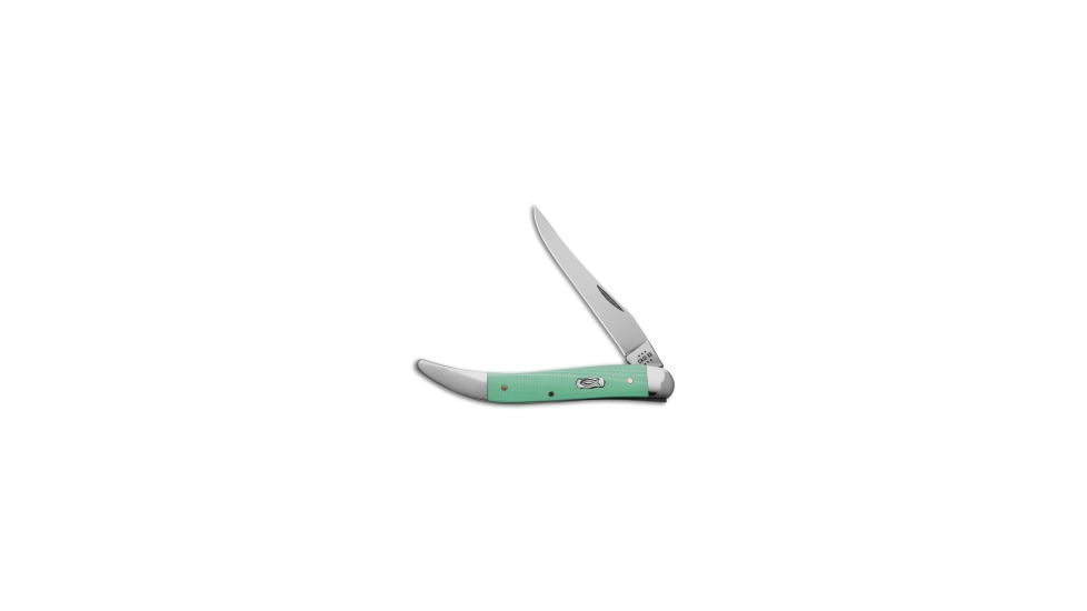 Case Knives Case Medium Texas Toothpick Knife 4.25&quot; Seafoam Green G-10 1010094 SS 18105, Teal, Tru-Sharp, adult, BHQ-195975