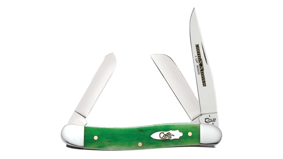 Case Limited XX Edition Series XX XXXIV Bright Green Bone Smooth Medium Stockman Blade, 6318 SS, 11767