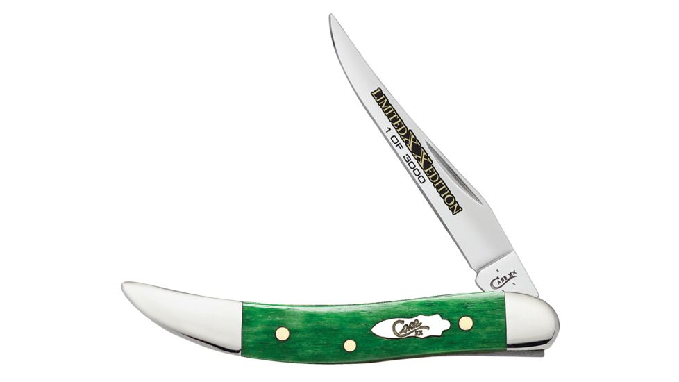 Case Limited XX Edition Series XX XXXIV Bright Green Bone Smooth Small Texas Toothpick Blade, 610096 SS, 11763