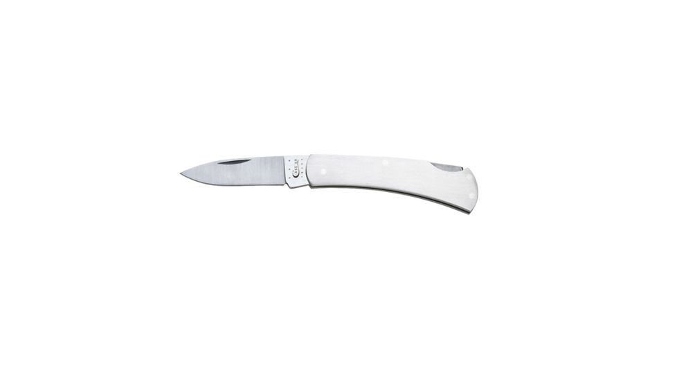Case M1225L SS Small Lockback Executive Lockback, Drop Point Blade, Brushed Stainless Steel Handle 00041