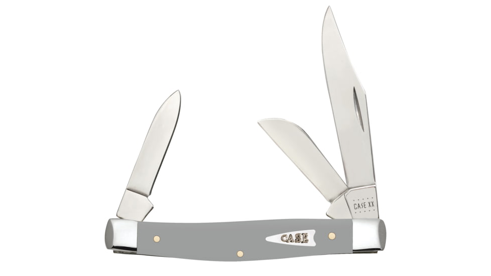 Case Medium Stockman Folding Knife, 3.25in, 4344 SS, Clip/Sheepsfoot/Pen Blades, Gray, 32593