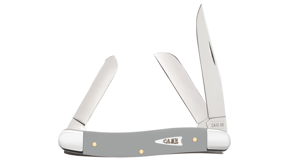 Case Medium Stockman Folding Knife, 3.625in, 4318 SS, Sheepsfoot/Spey Blades, Gray, 32591